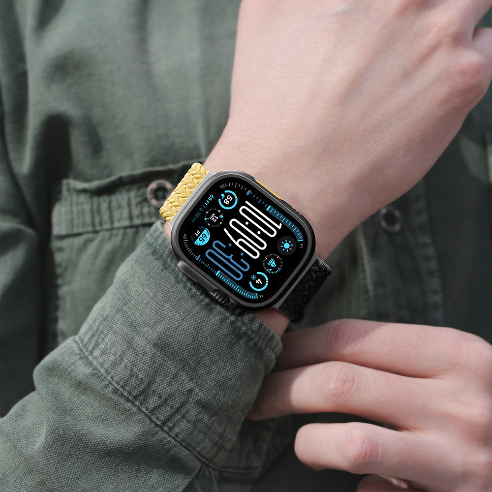 Amazingthing Glamour Blend Apple Watch 46mm Hasır Kordon - 9 Amazingthing Glamour Blend Apple Watch 46mm Hasır Kordon - 9